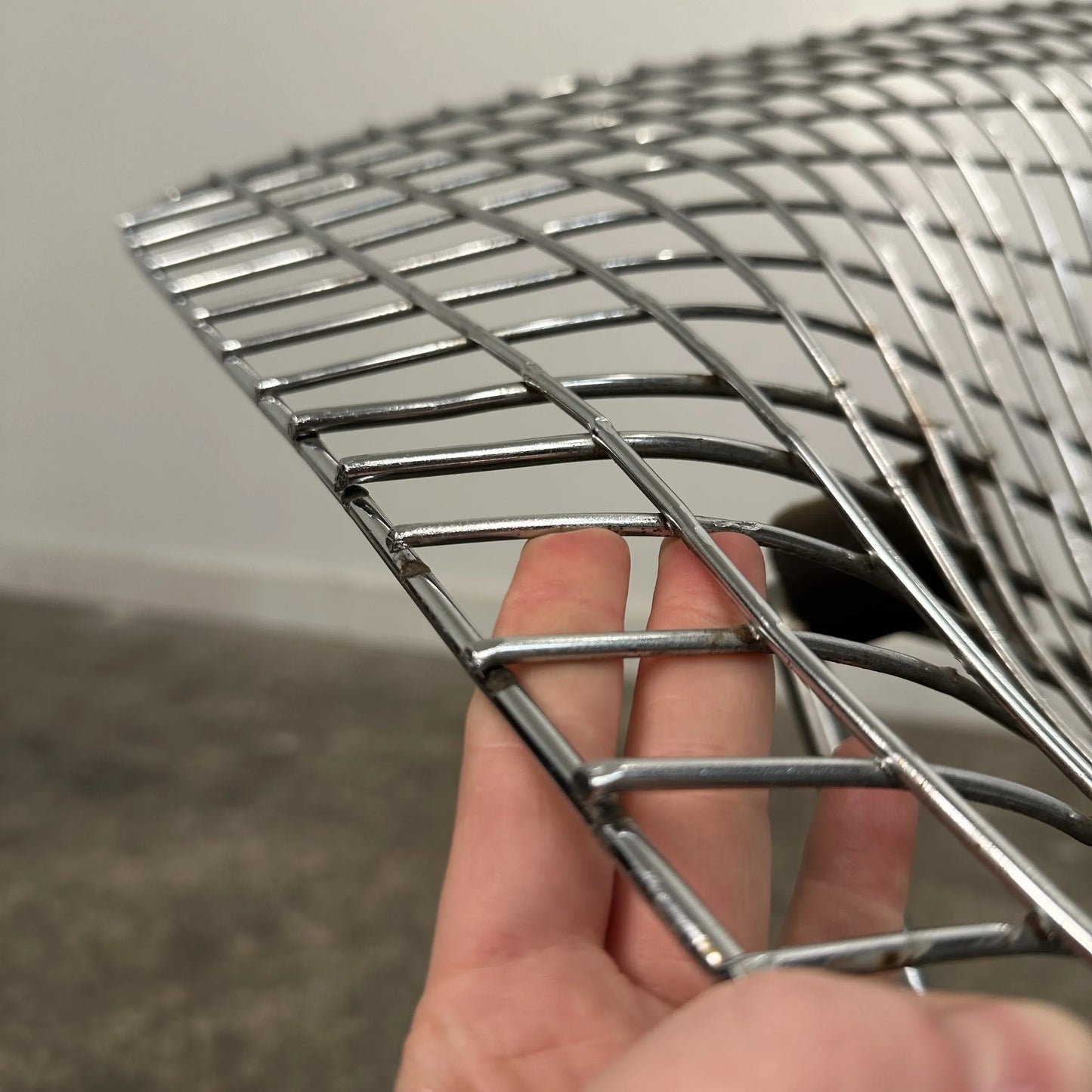 Mid Century Modern Large Wide Diamond Bertoia Chair