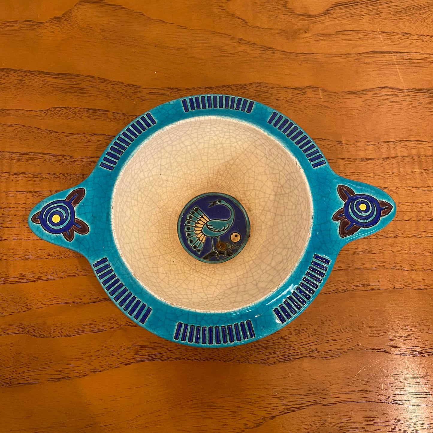 French Art Deco Bowl by Atelier Primevera Longwy France Pottery