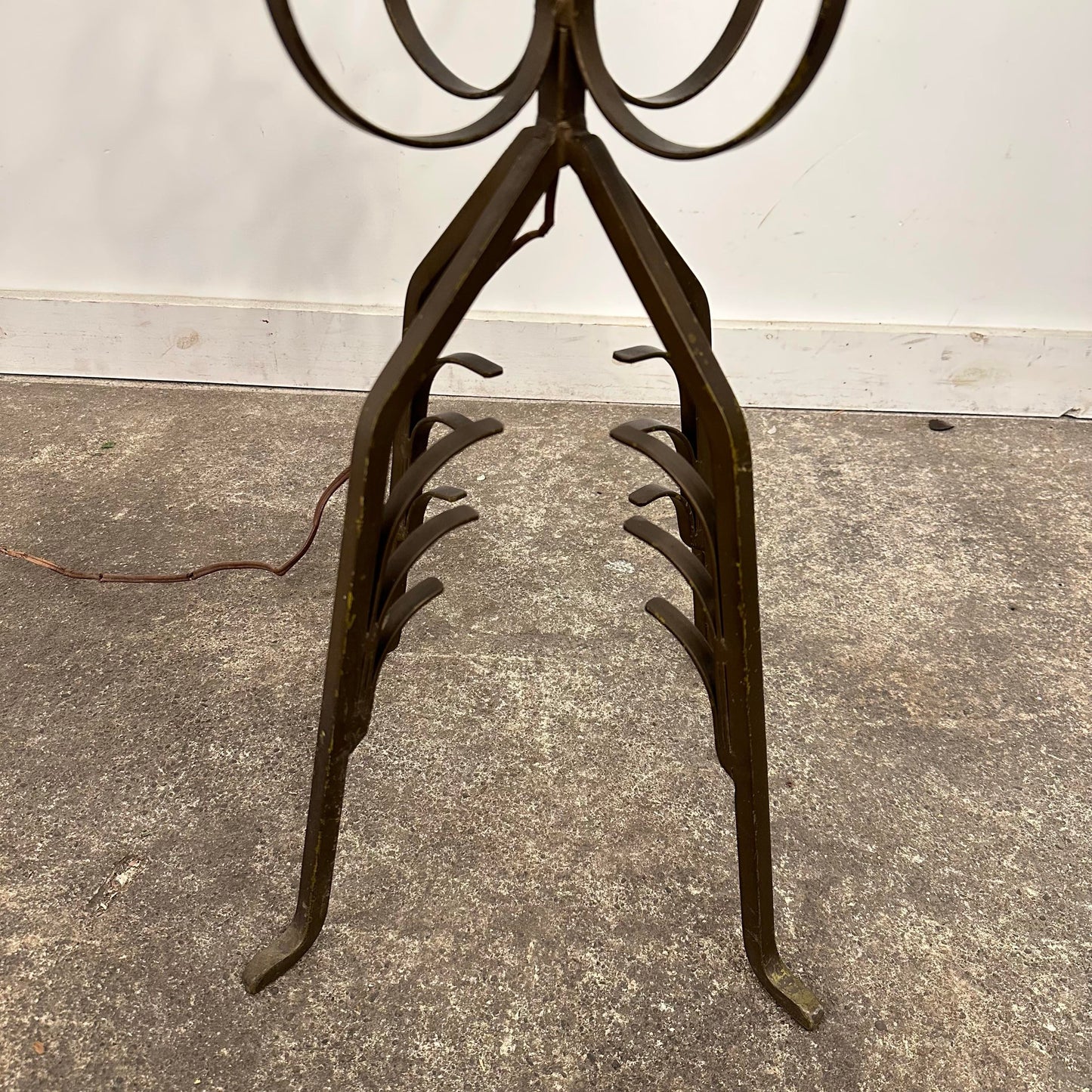 French Art Deco Wrought Iron Floor Lamp