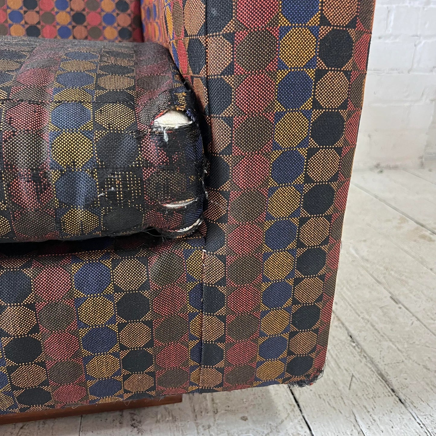 Edward Wormley for Dunbar Walnut Platform Sofa Loveseat