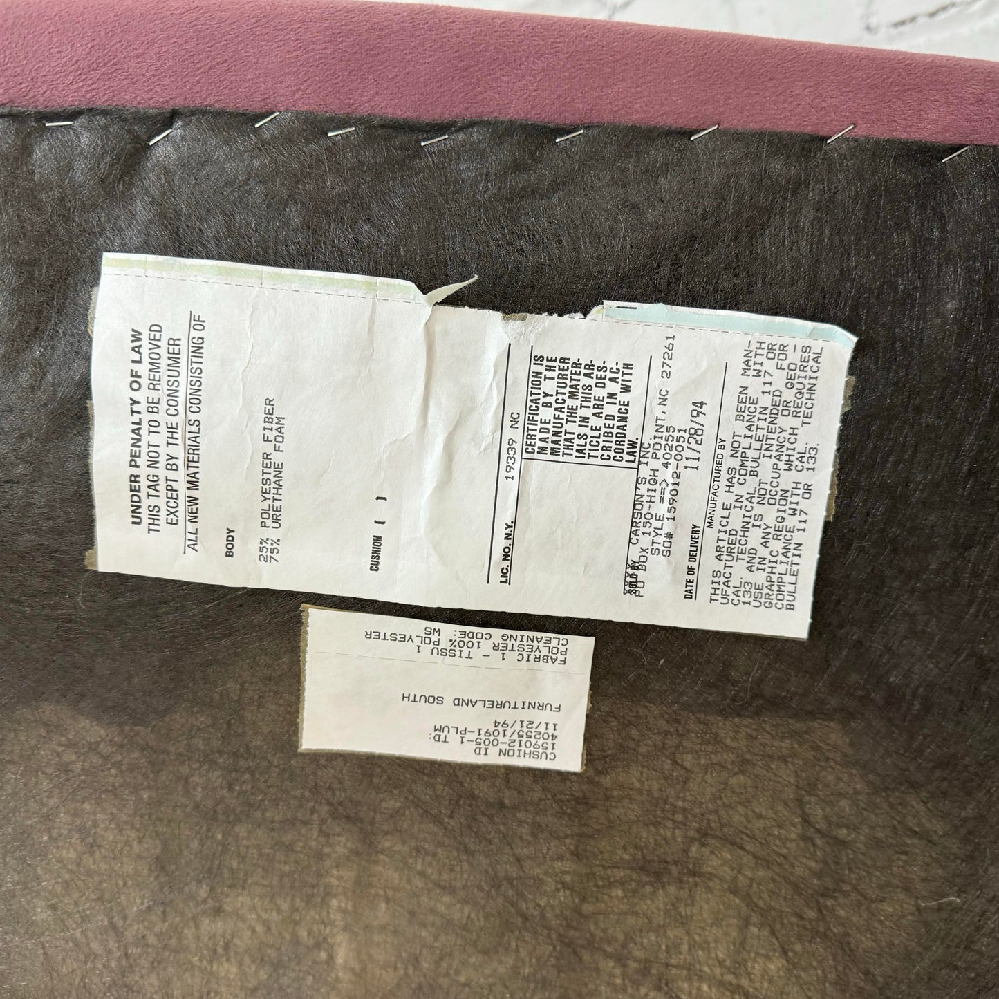 Pair of Pink Kagan Style Lounge 3 Leg Chairs by Carson’s