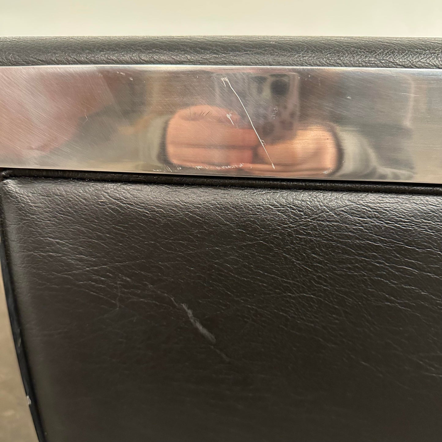 Pair of Chrome and Vinyl Cantilever Lounge Chairs