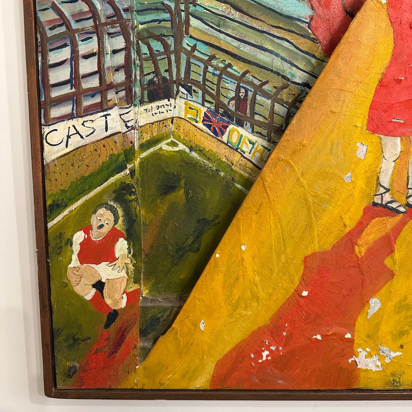 R W Multi Dimensional Modernist Surreal Painting Assemblage Figures