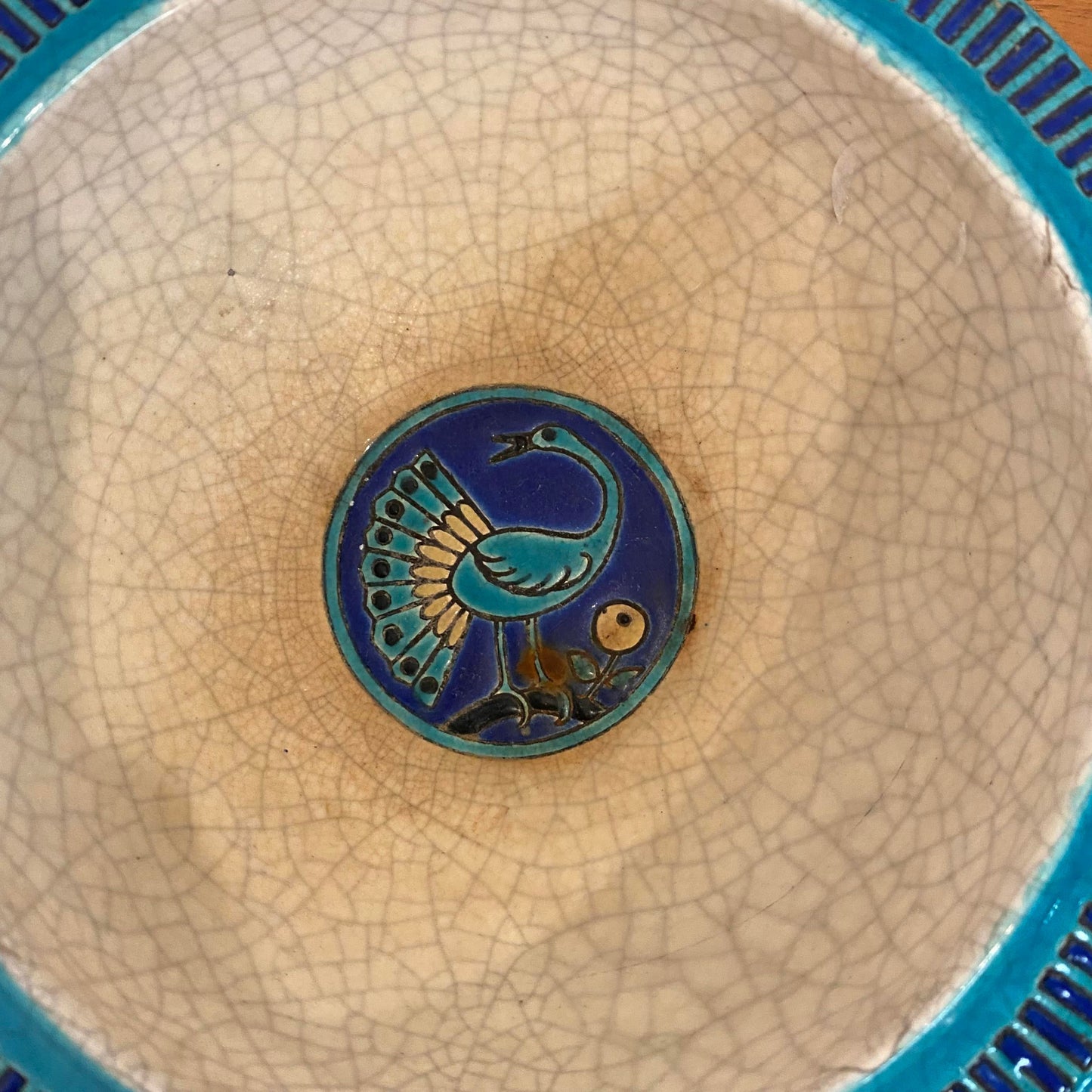 French Art Deco Bowl by Atelier Primevera Longwy France Pottery