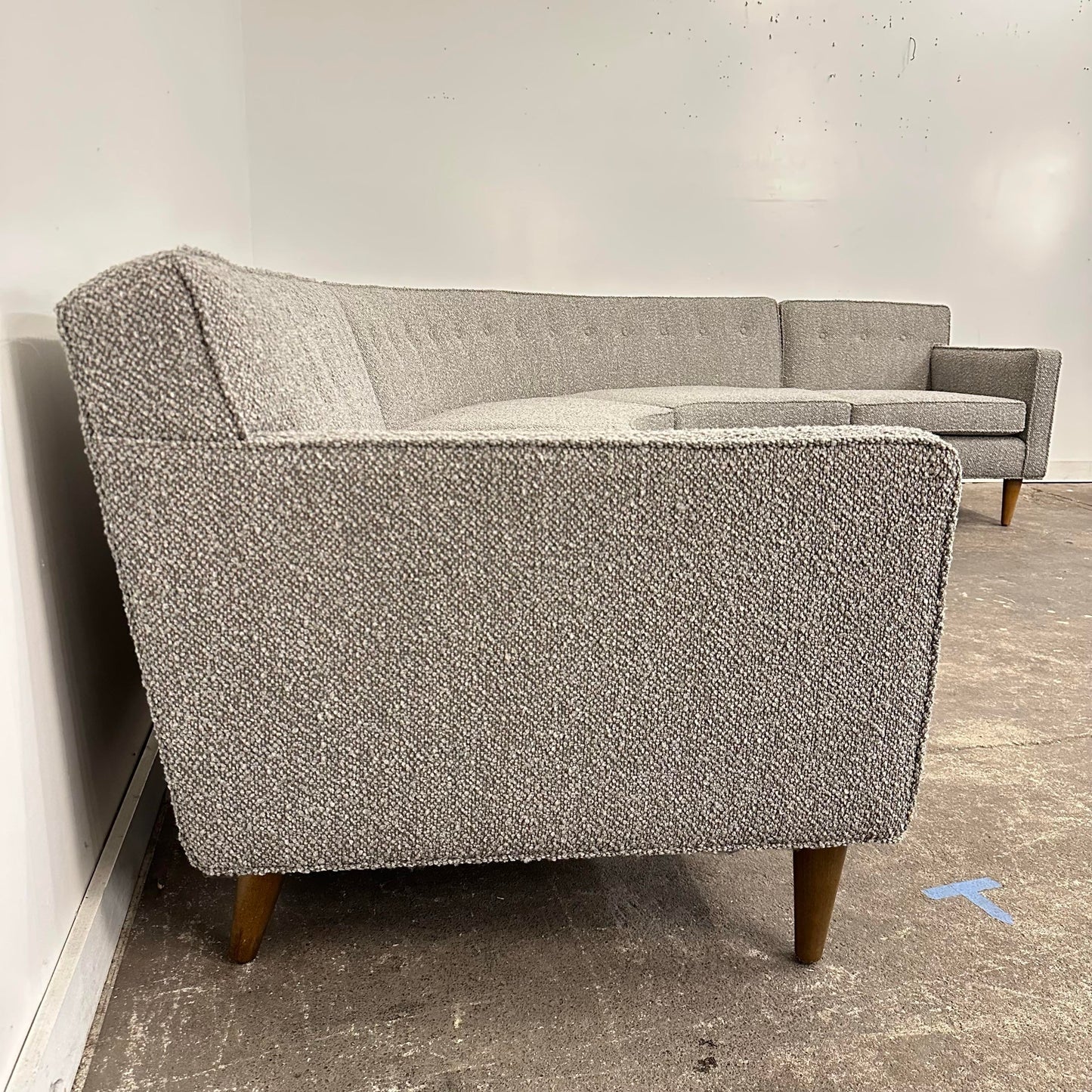 Reupholstered 3-Piece Edward Wormley for Dunbar Sectional Expertly Reupholstered With Pincore Foam