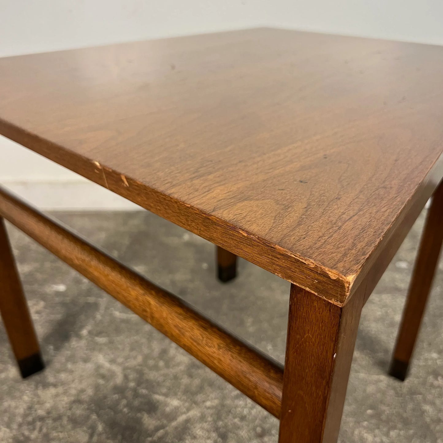 Dunbar Side Table Leather Wrapped Feet