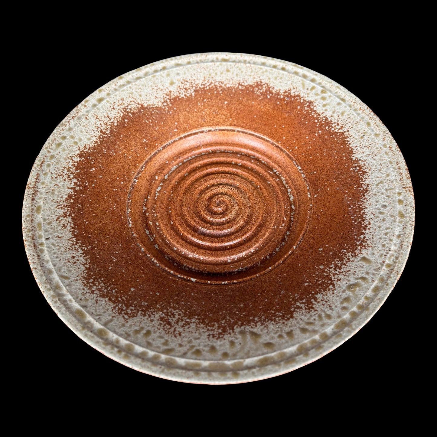 Stephen Fabrico Signed Ceramic Charger / Footed Bowl Wall Hanging Ready.