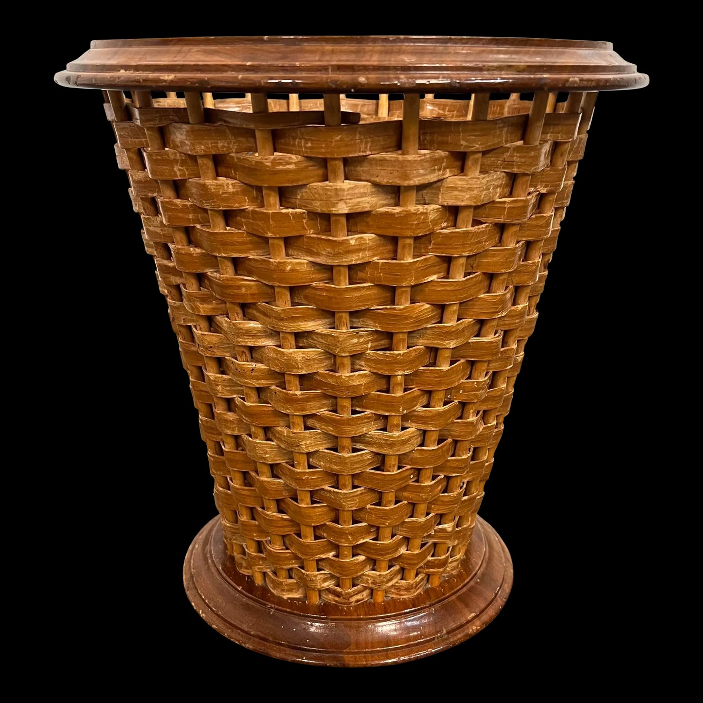 Rude Osolnik Danish American Modern Woven Wastebasket