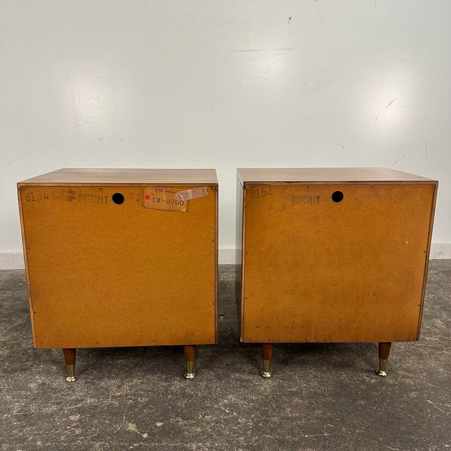 Rway Pair of Nightstands With Caned Doors