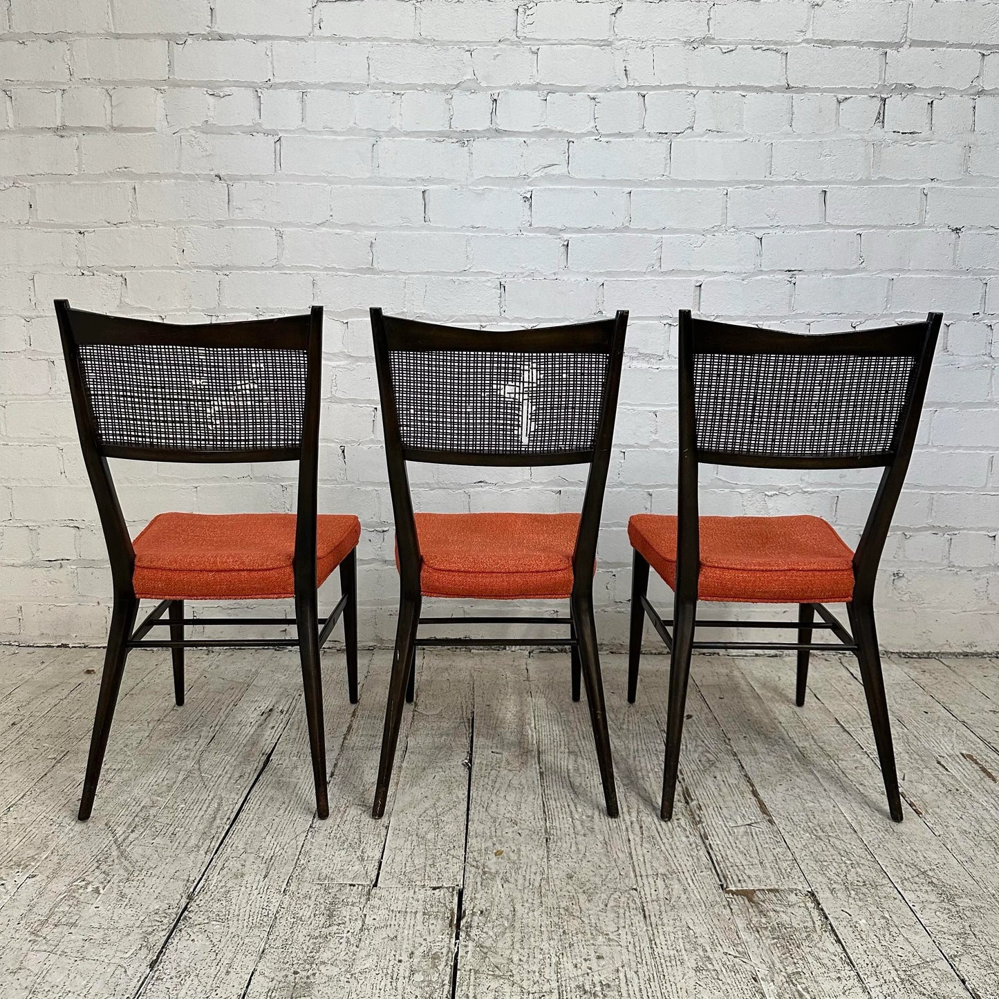 Set of 3 Paul McCobb Black Dining Chairs