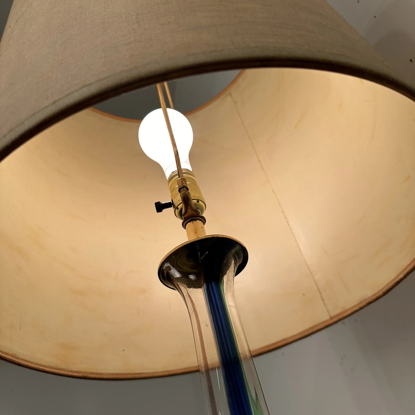 Mid Century Modern Murano Blown Glass Table Lamp