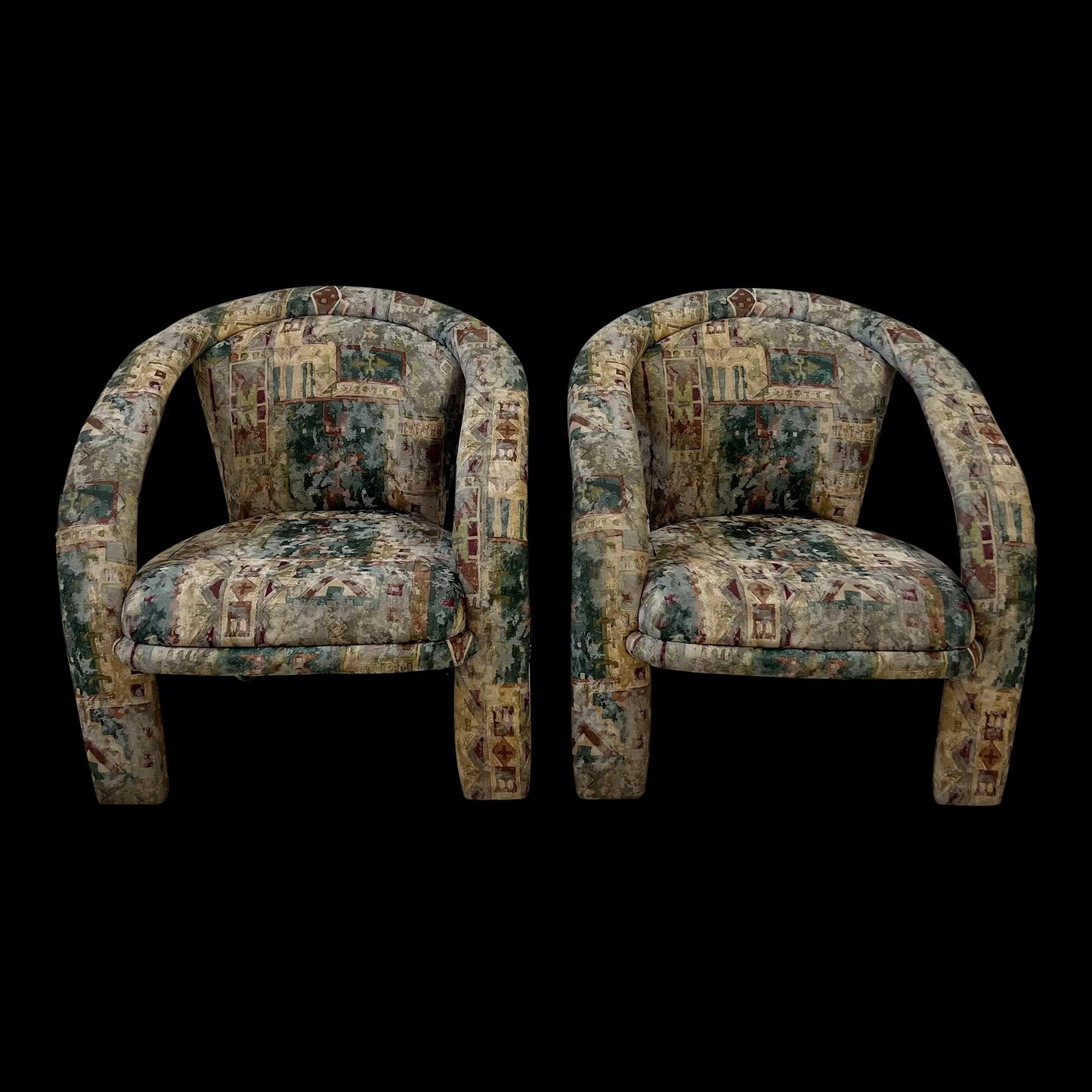 Pair of Kagan Style 3 Legged Arm Chairs 90’s