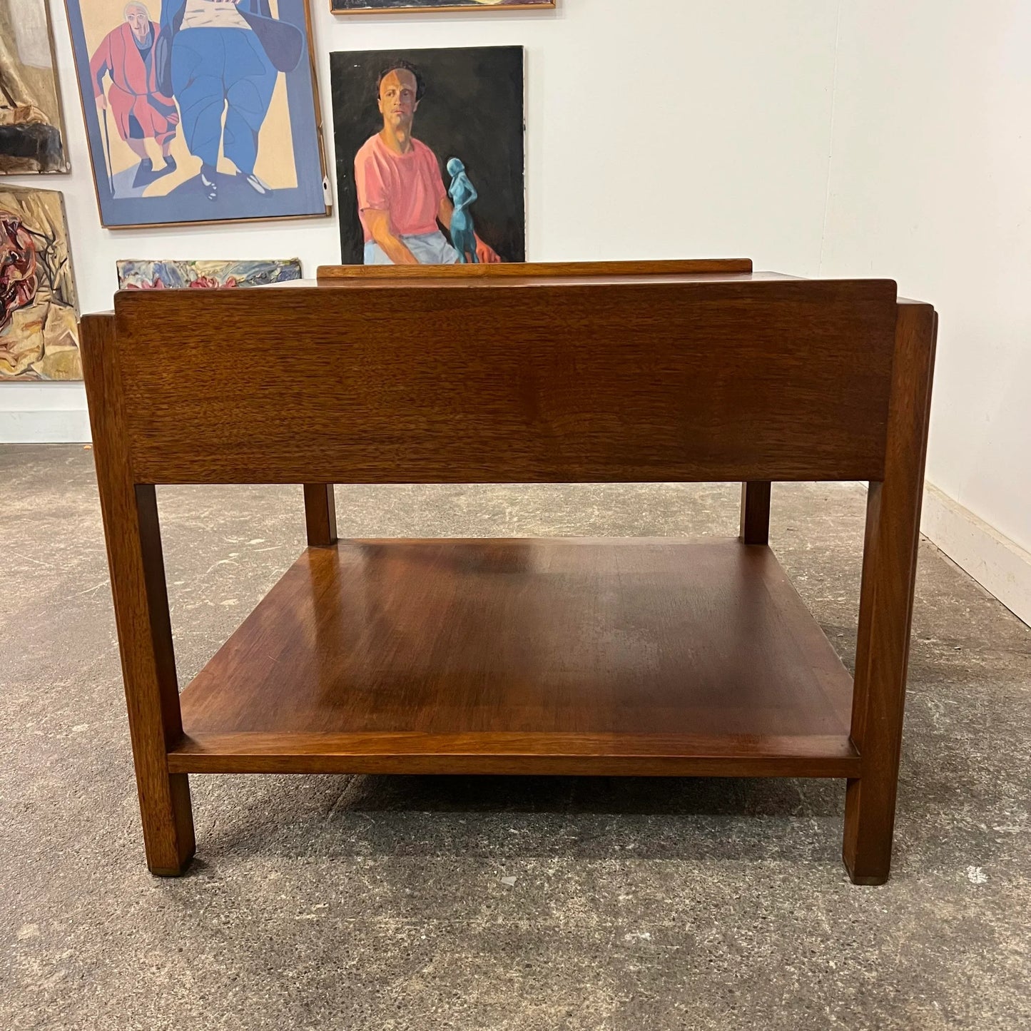 Edward Wormley for Dunbar Side Table With Rosewood and Brass Details
