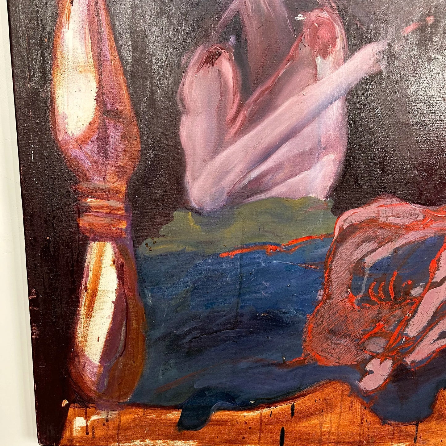 Dark and Moody Painting Bedroom Scene Purples Blue Red