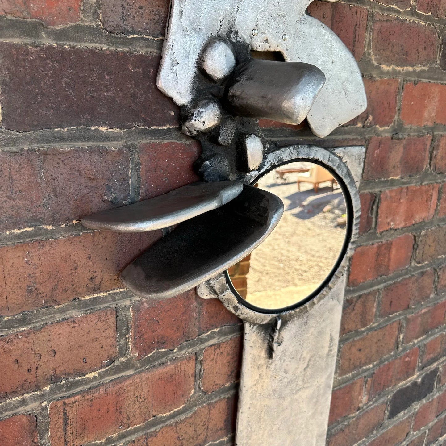 Don Drumm Aluminum Abstract Wall Mirror