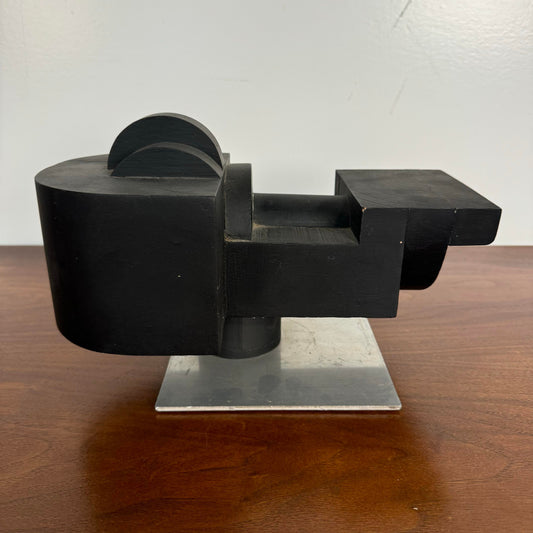 Wood and Metal Cubist Sculpture by Joseph Konzal
