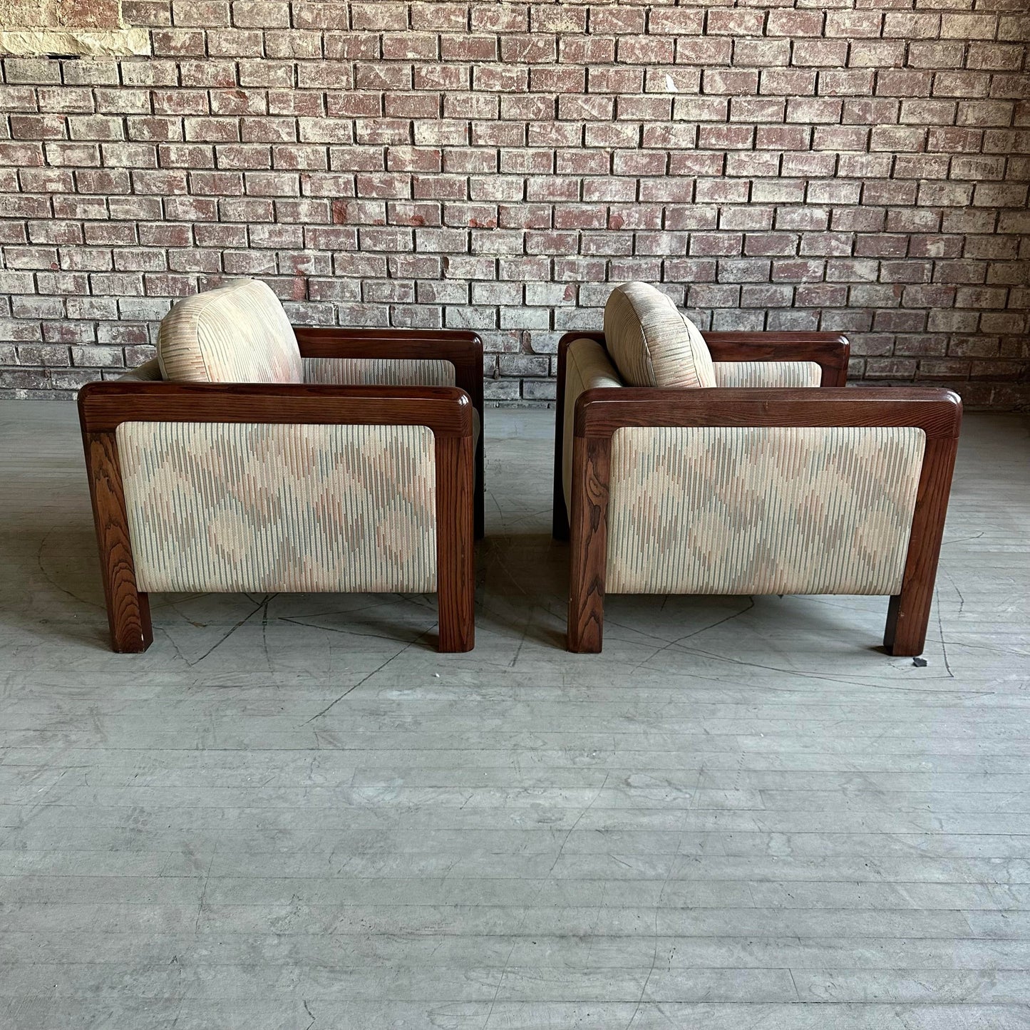 Pair of 1980s David Edward Company Club Chairs