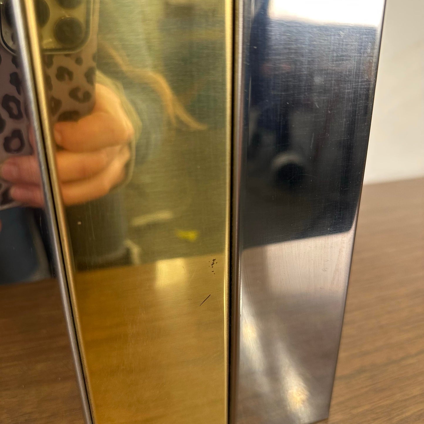 Mid Century Modern Robert Sonneman Chrome and Brass Table Lamp Style of Paul Evans