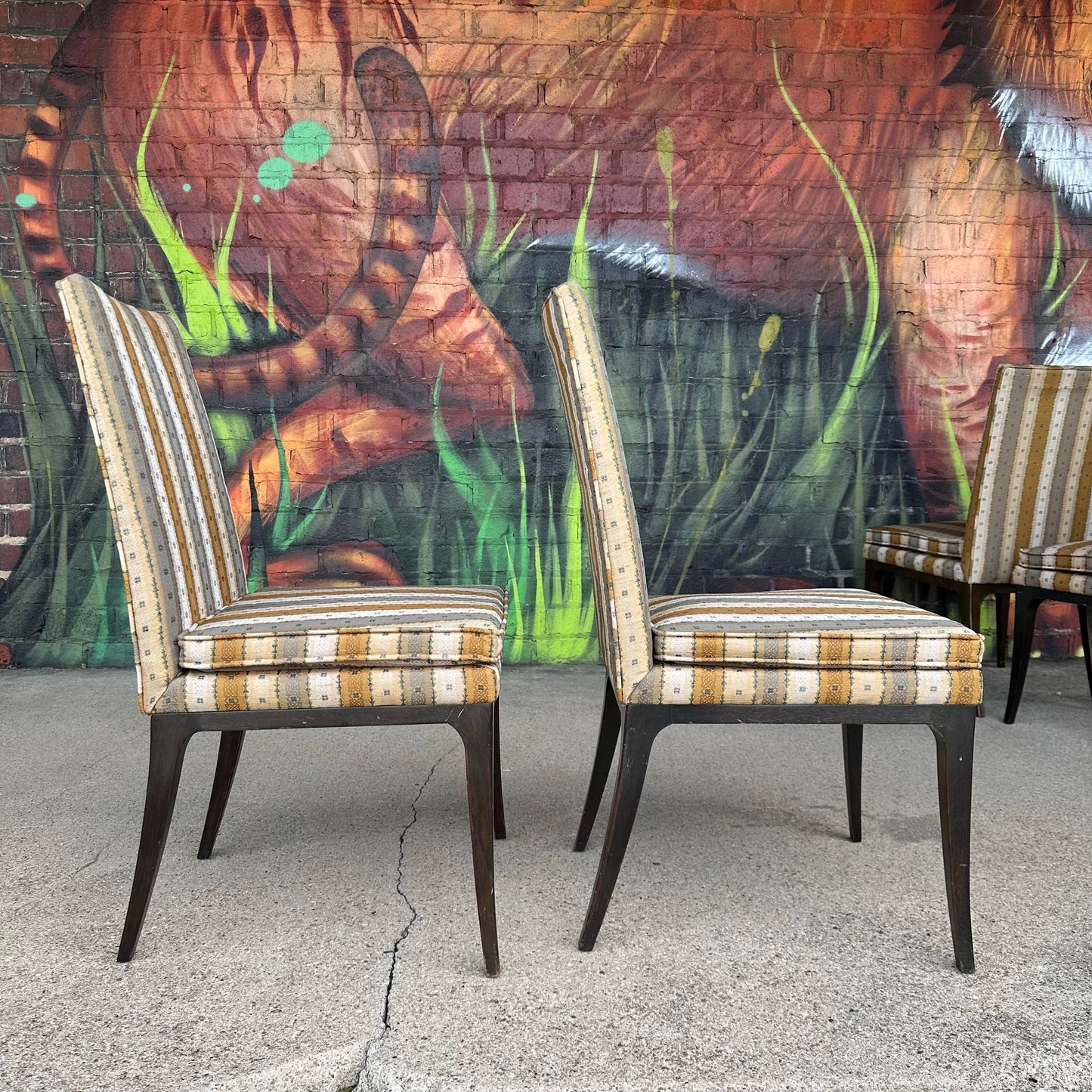 Set of 6 Harvey Probber Dining Chairs Saber Legs