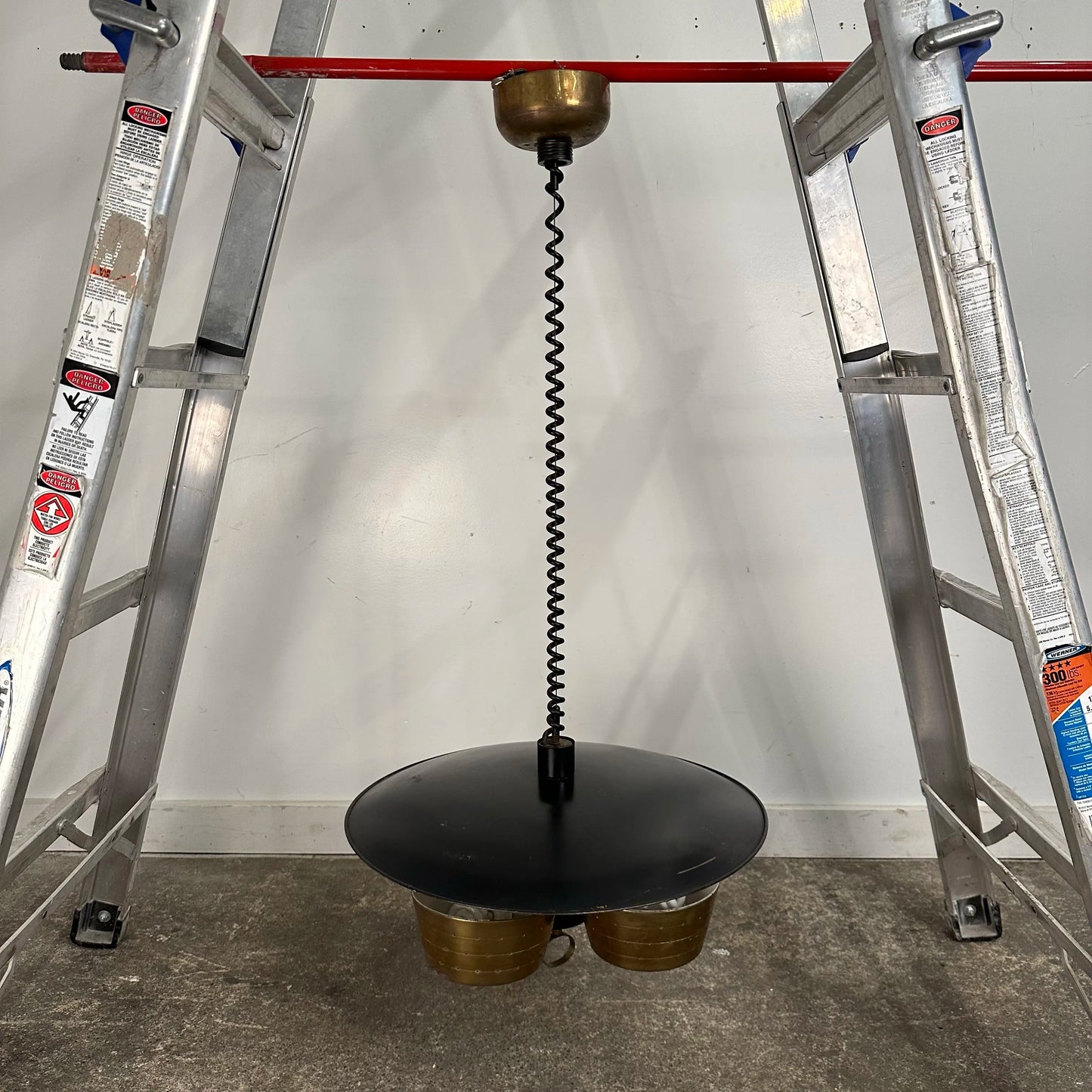 Gerald Thurston Lightolier Pull Down Pendant Chandelier Ceiling Lamp Mid-Century Modern