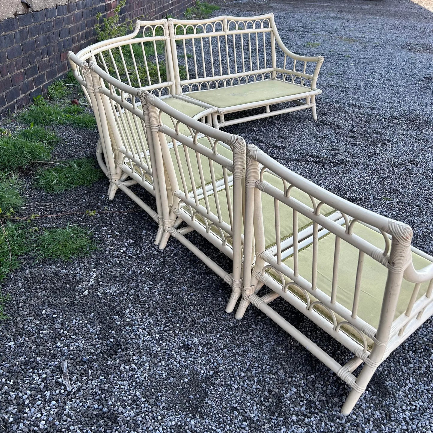 Vintage Tommi Parzinger and Henry Olko for Willow and Reed Rattan Bamboo Sectional