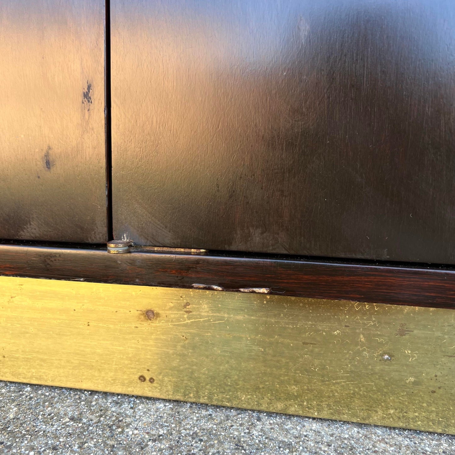 Edward Wormley for Dunbar Display Wall Unit Shelving Glass Brass