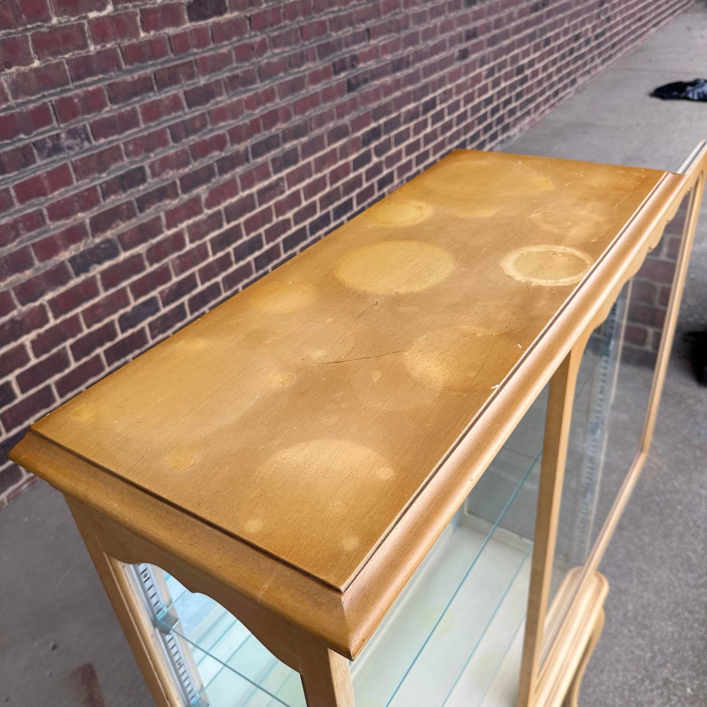 French Style Curio Glass Cabinet Hutch by Treasure House