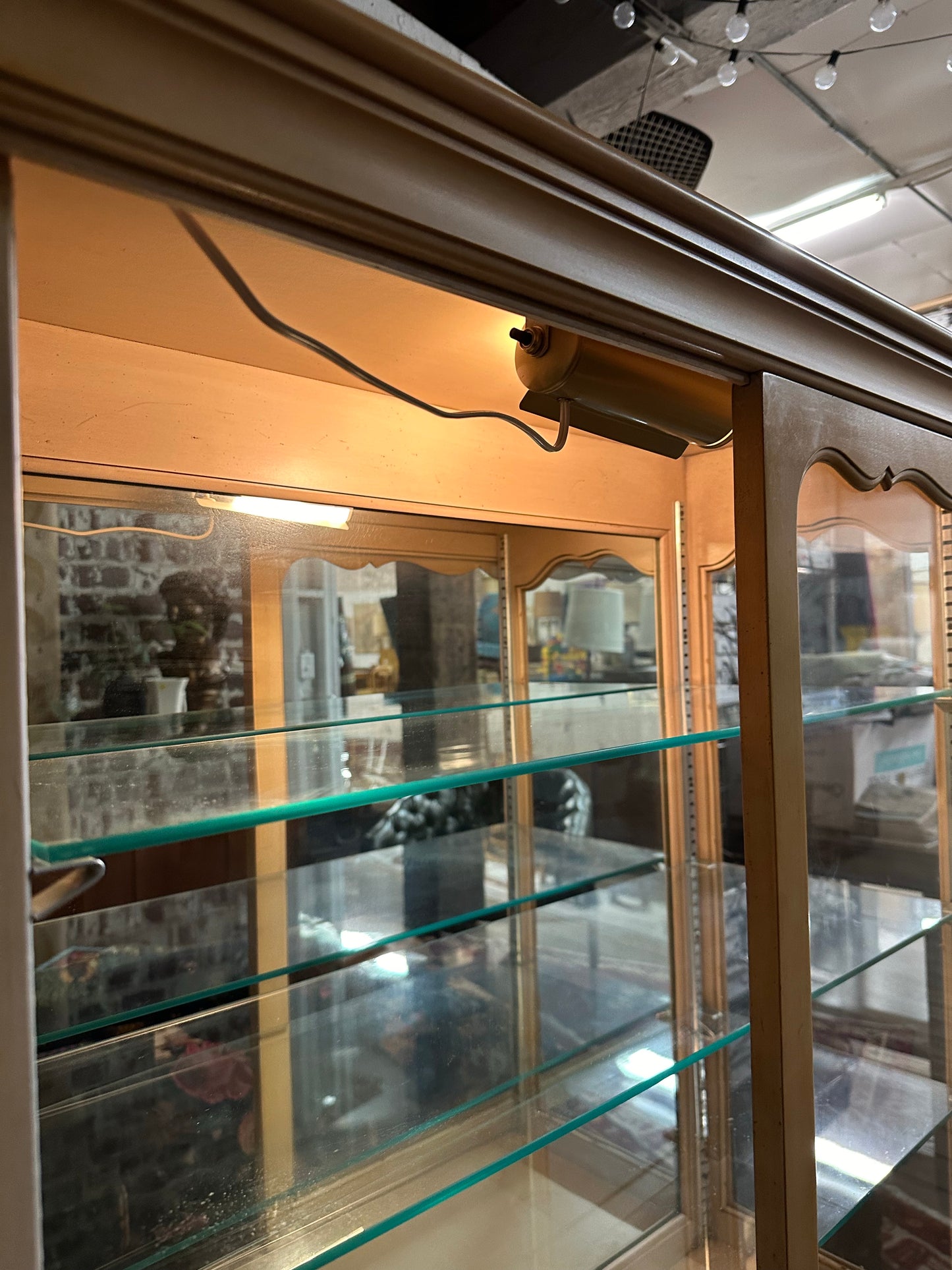 French Style Curio Glass Cabinet Hutch by Treasure House