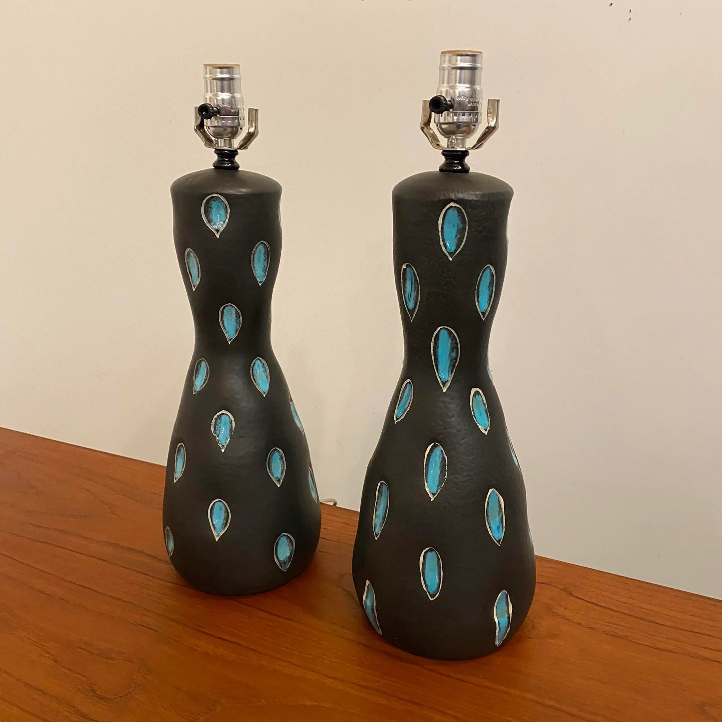 Pair of Italian Pottery Table Lamps