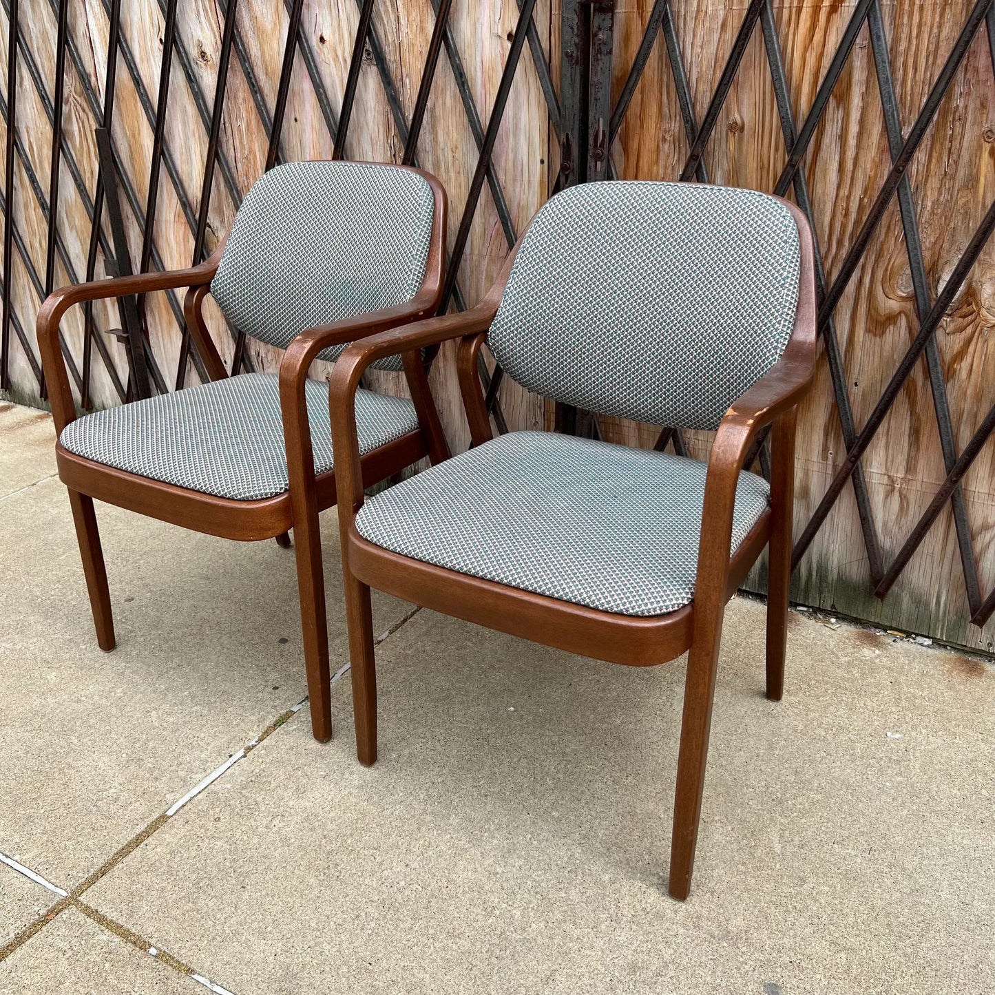 Pair of Knoll Bentwood Chairs by Don Pettit