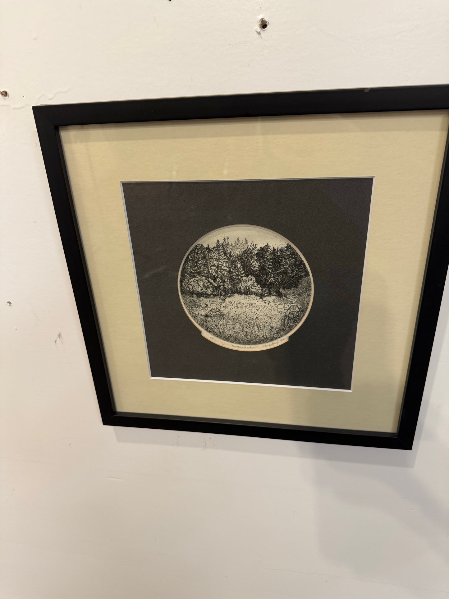 “Mountain Meadow” Etching Print by Egolf 1970