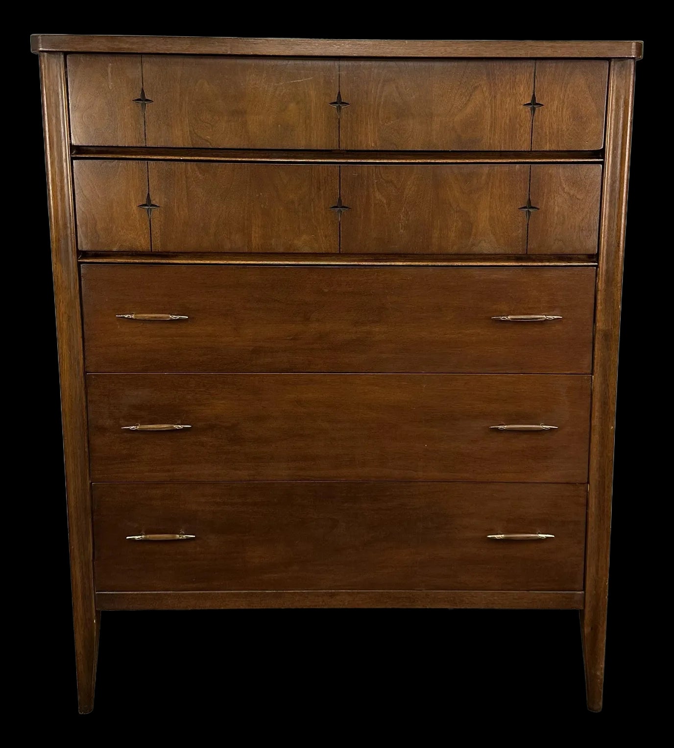 Vintage Mid Century Modern Broyhill Saga Tall Dresser