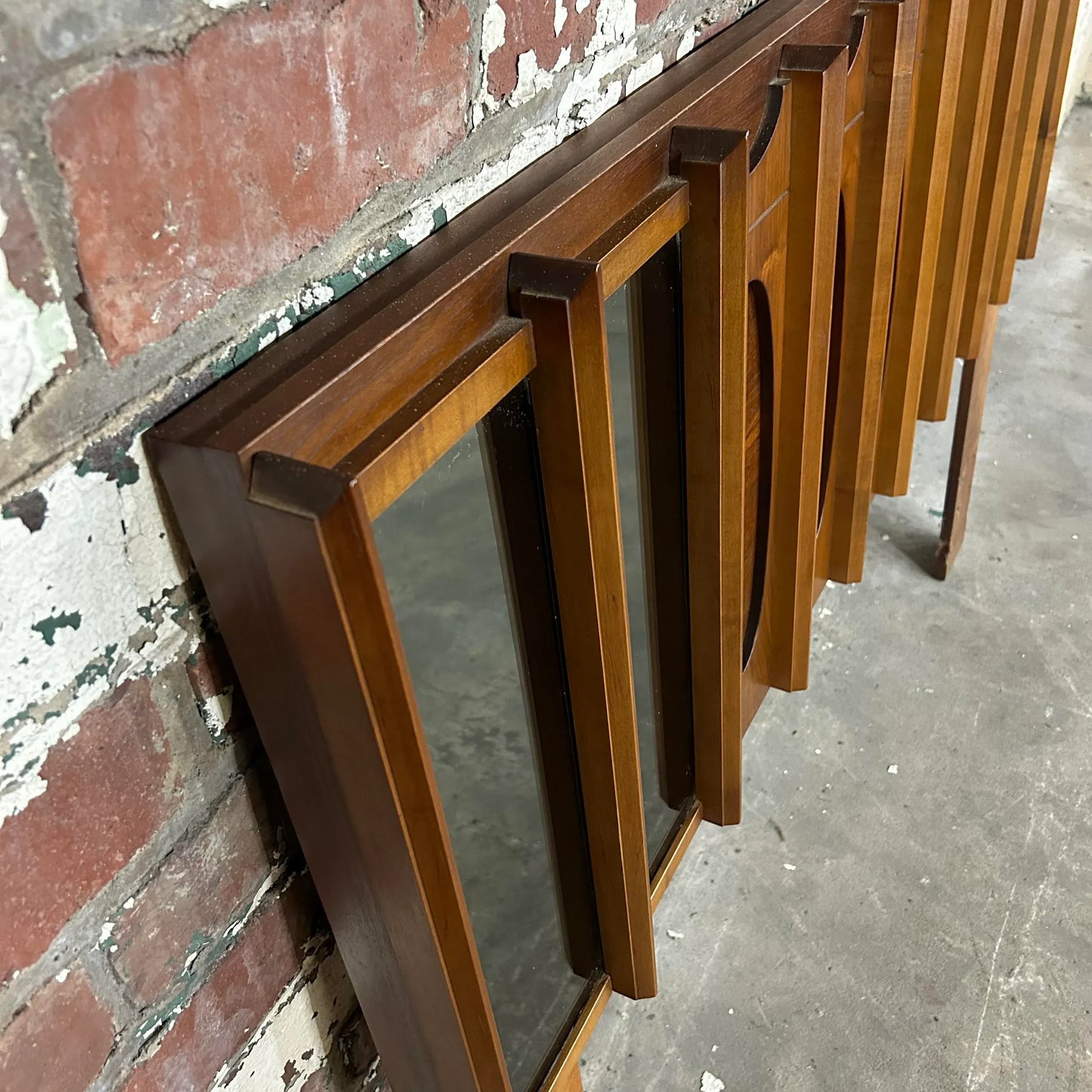 Brutalist Tabago Full Headboard With Mirrors.