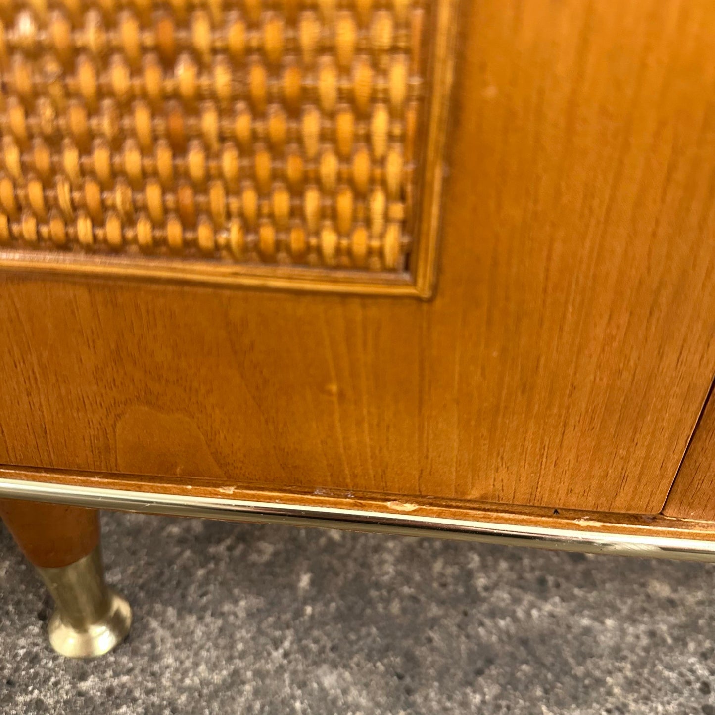 Rway Pair of Nightstands With Caned Doors