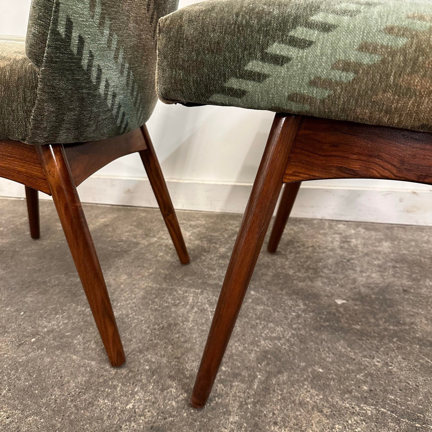 Set of 6 Reupholstered Adrian Pearsall Dining Chairs