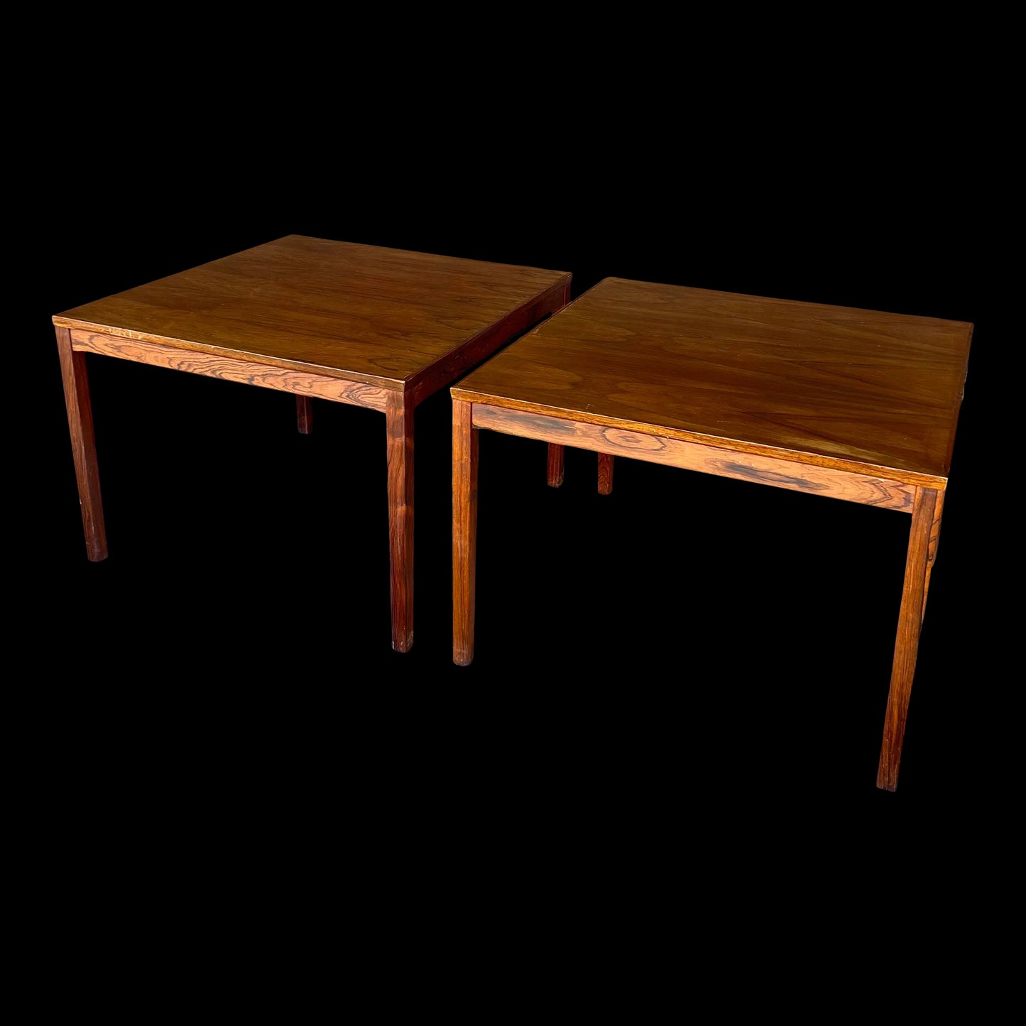 Pair of Haug Snekkeri A/S Rosewood Side Tables for Bruksbo
