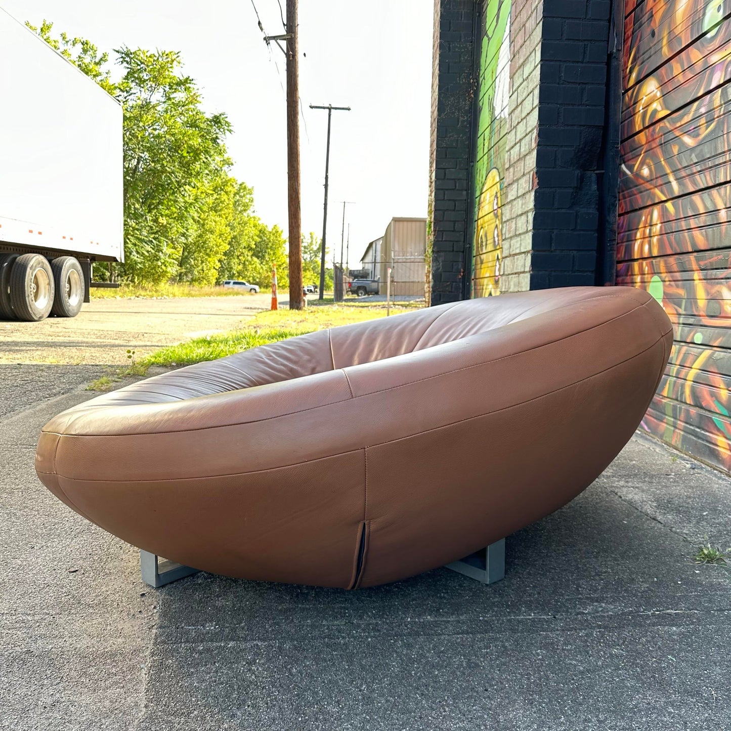 De Sede Leather Circular Ufo Love Seat Sofa Model Ds 152