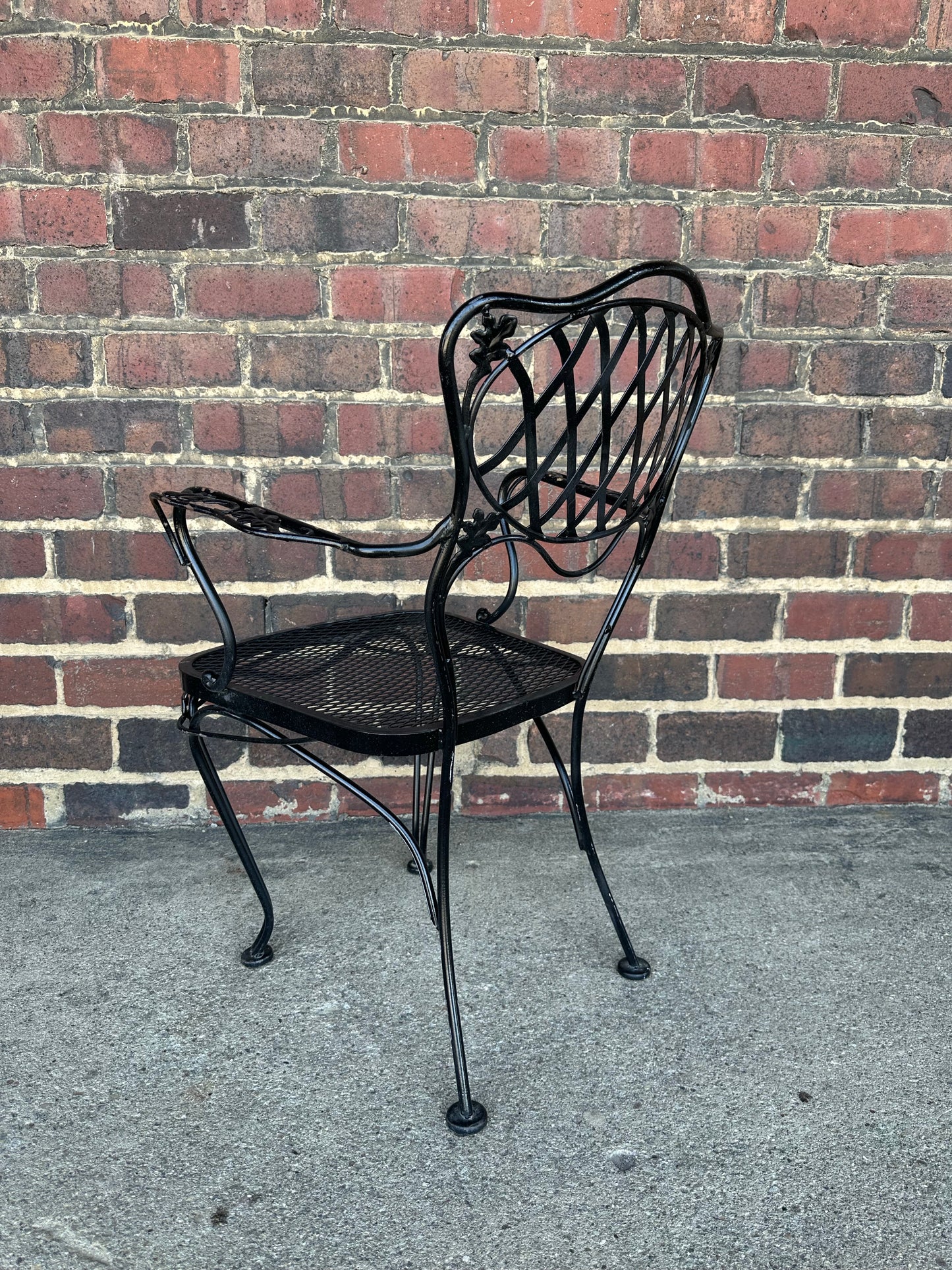 Vintage Woodard New Orleans Pattern Patio Arm Chair, Attributed