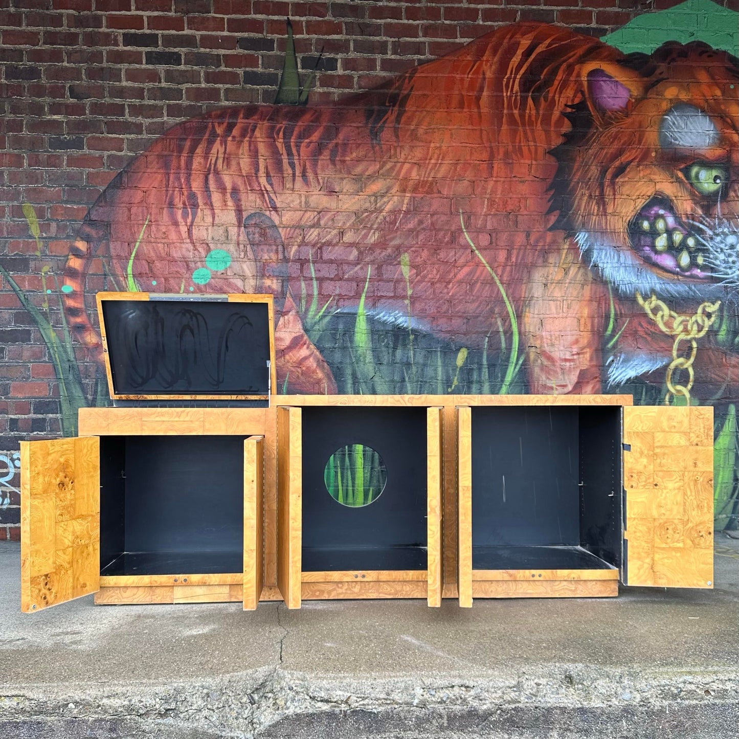 Paul Evans Patchwork Burlwood Credenza