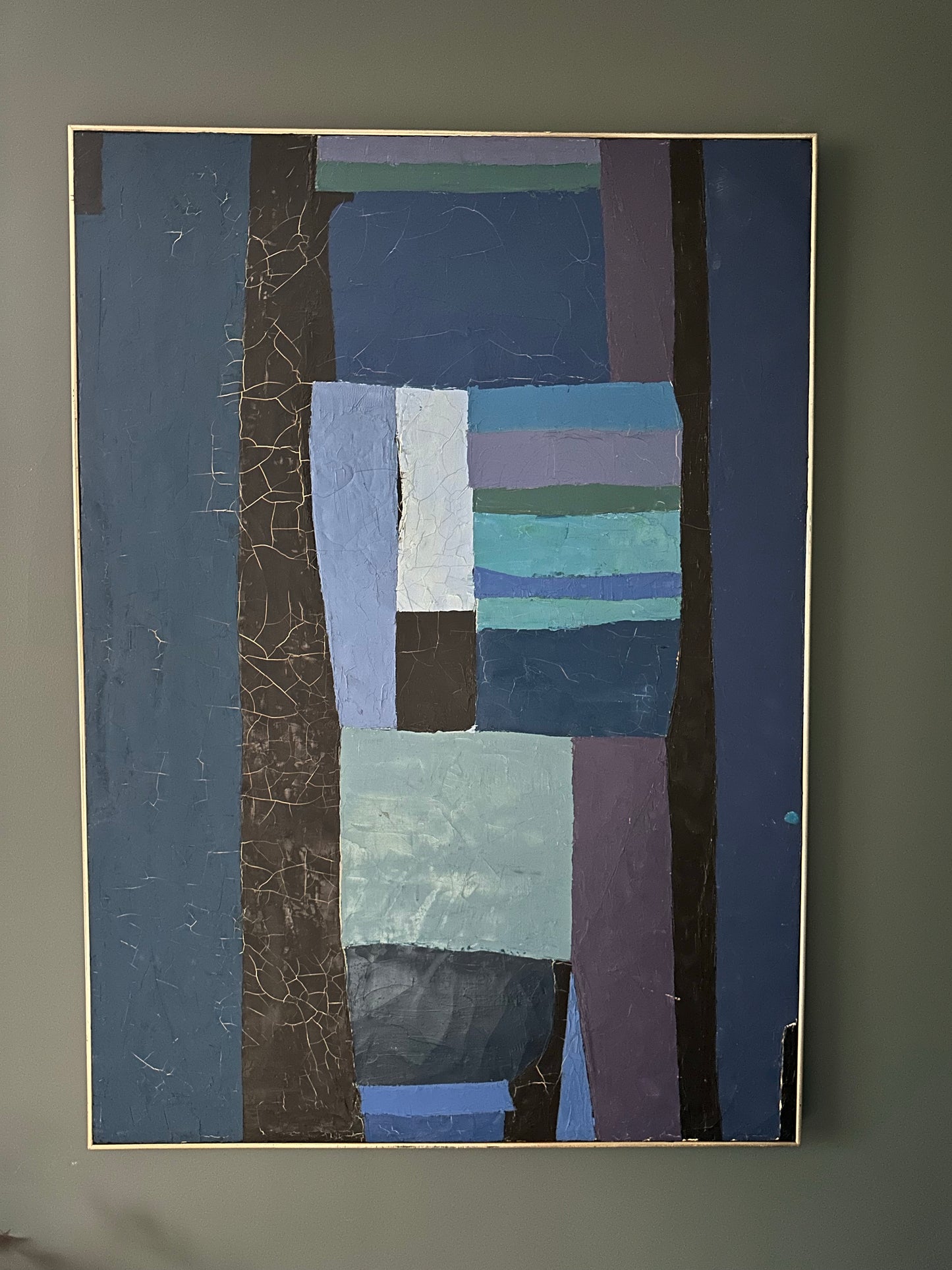 Extraordinary Gail Cottingham Abstarct Painting 1970’s American Aspen Colorado