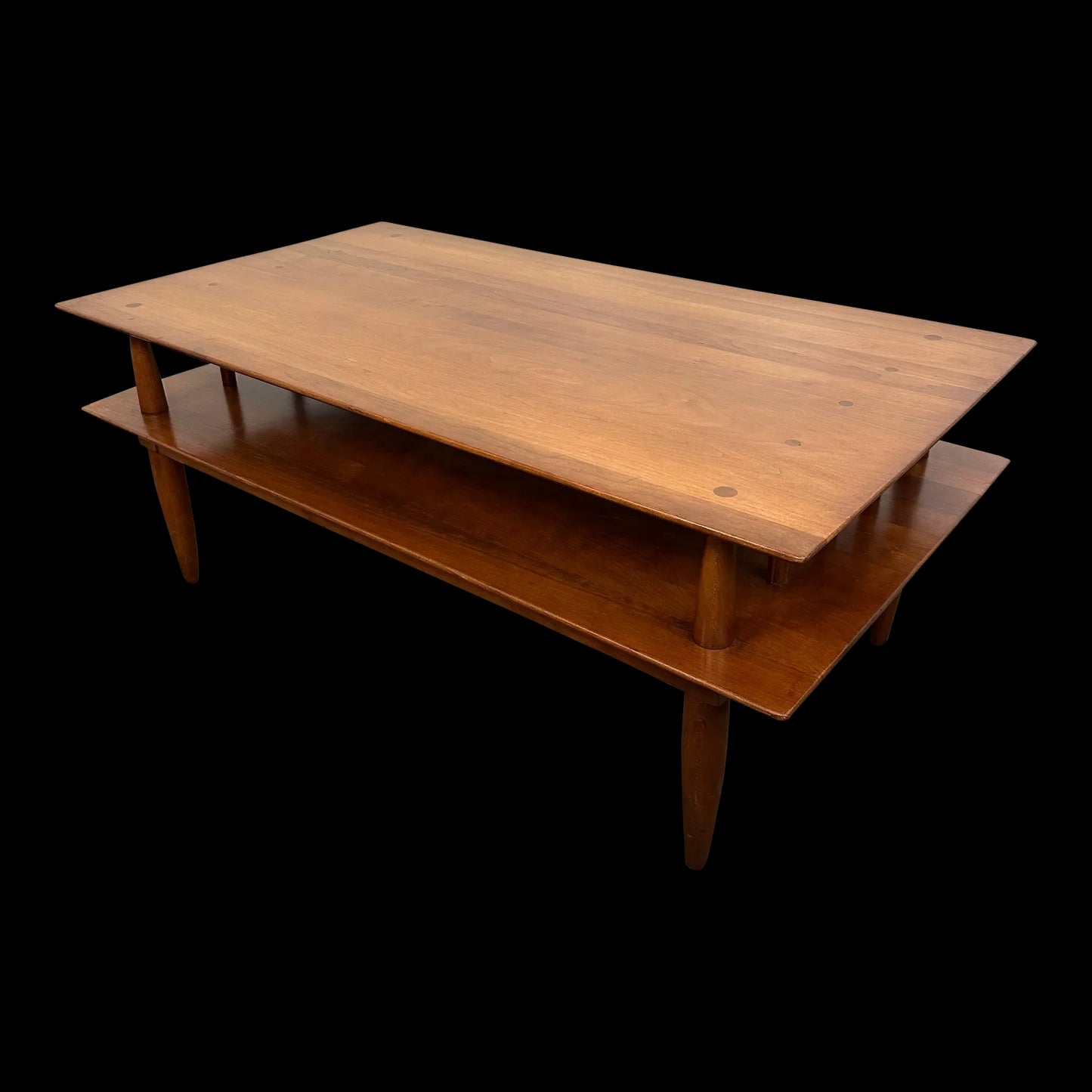 Willett Furniture Solid Cherry Two-Tier Coffee Table
