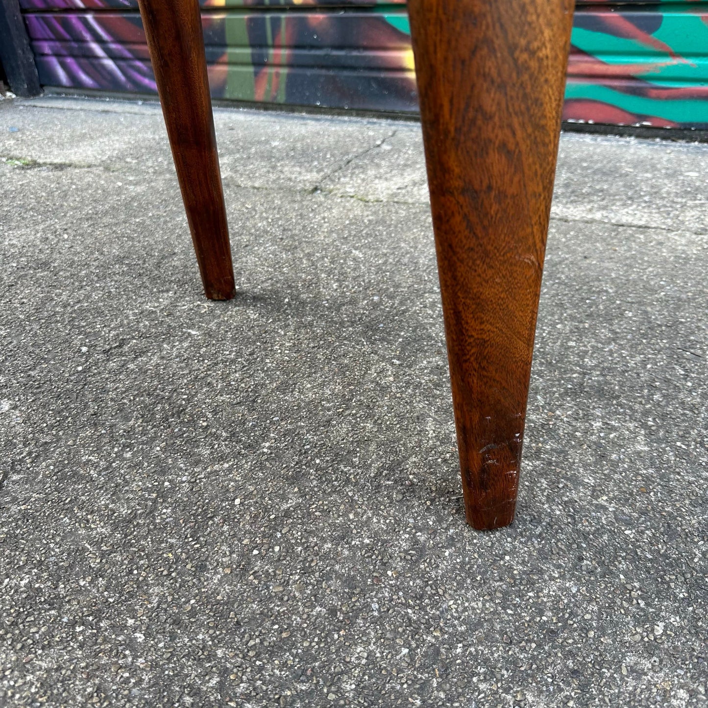 Edmund Spence Style Leather Woven Stool