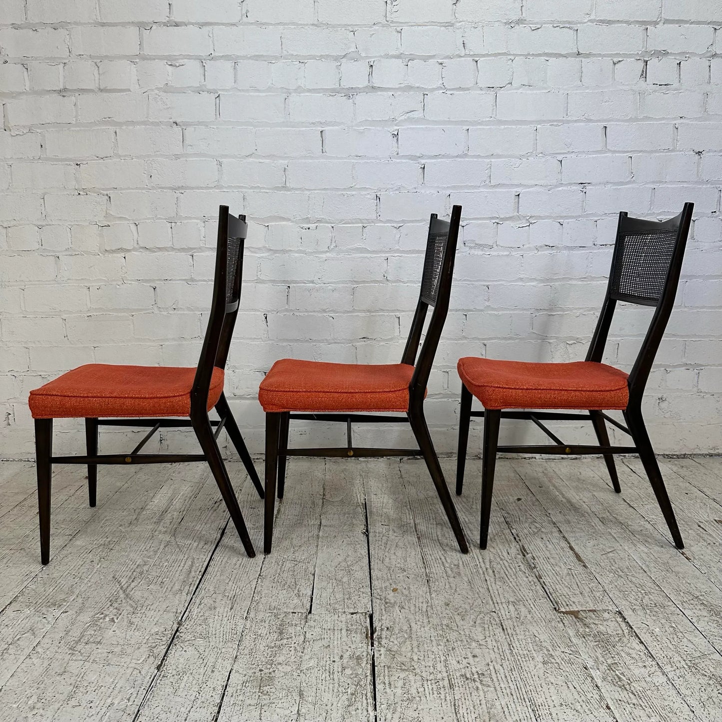 Set of 3 Paul McCobb Black Dining Chairs