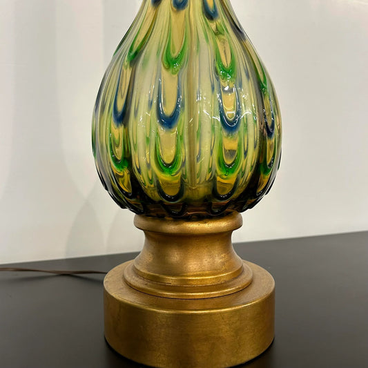 Mid Century Murano Glass Table Lamp