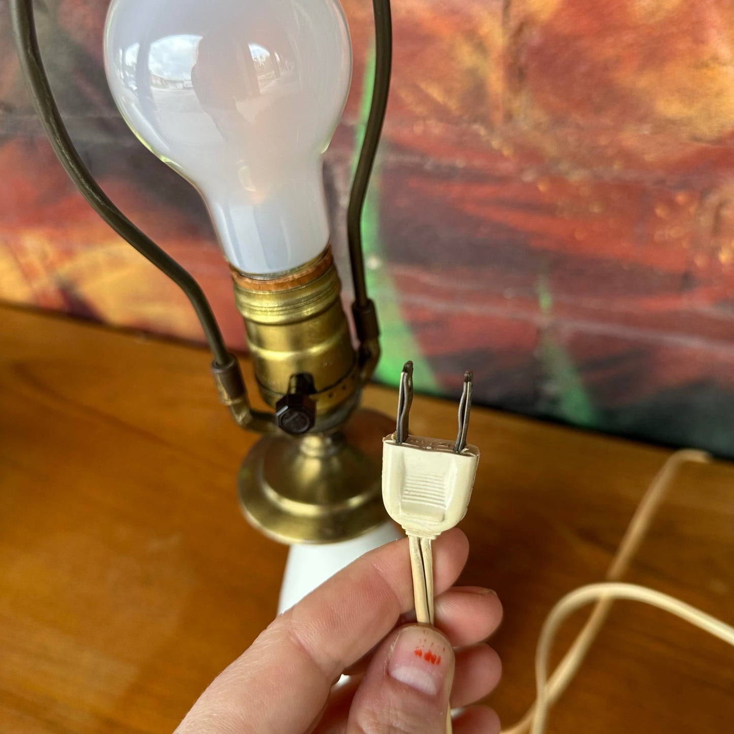 Royal Copenhagen Petite Hand Painted Floral Table Lamp