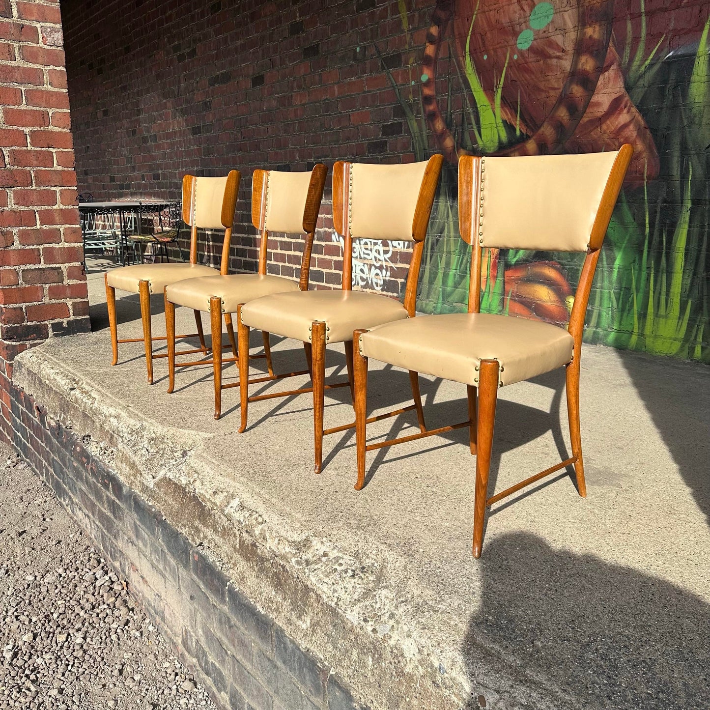 Paulo Buffa Dining Chairs Italian Mid Century Modern