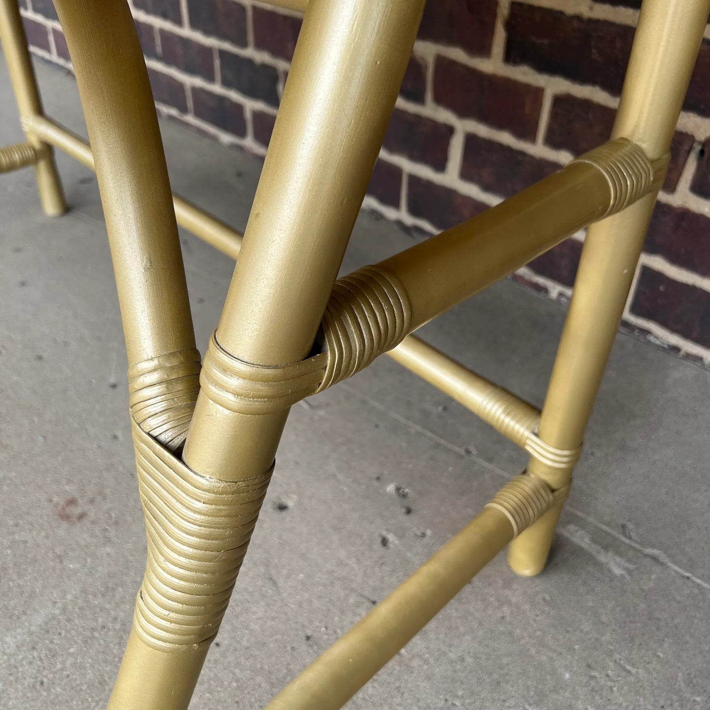 Tommi Parzinger Rattan Bamboo for Willow and Reed Desk.