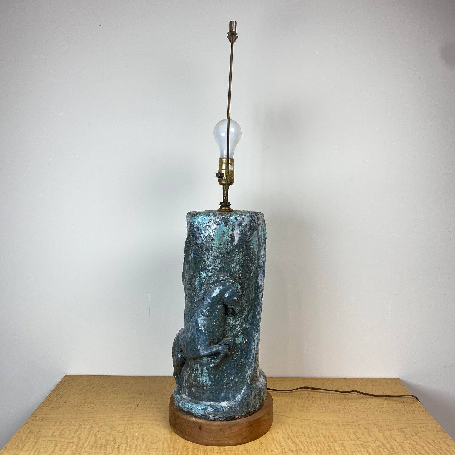 1960s Ceramic Horse Table Lamp