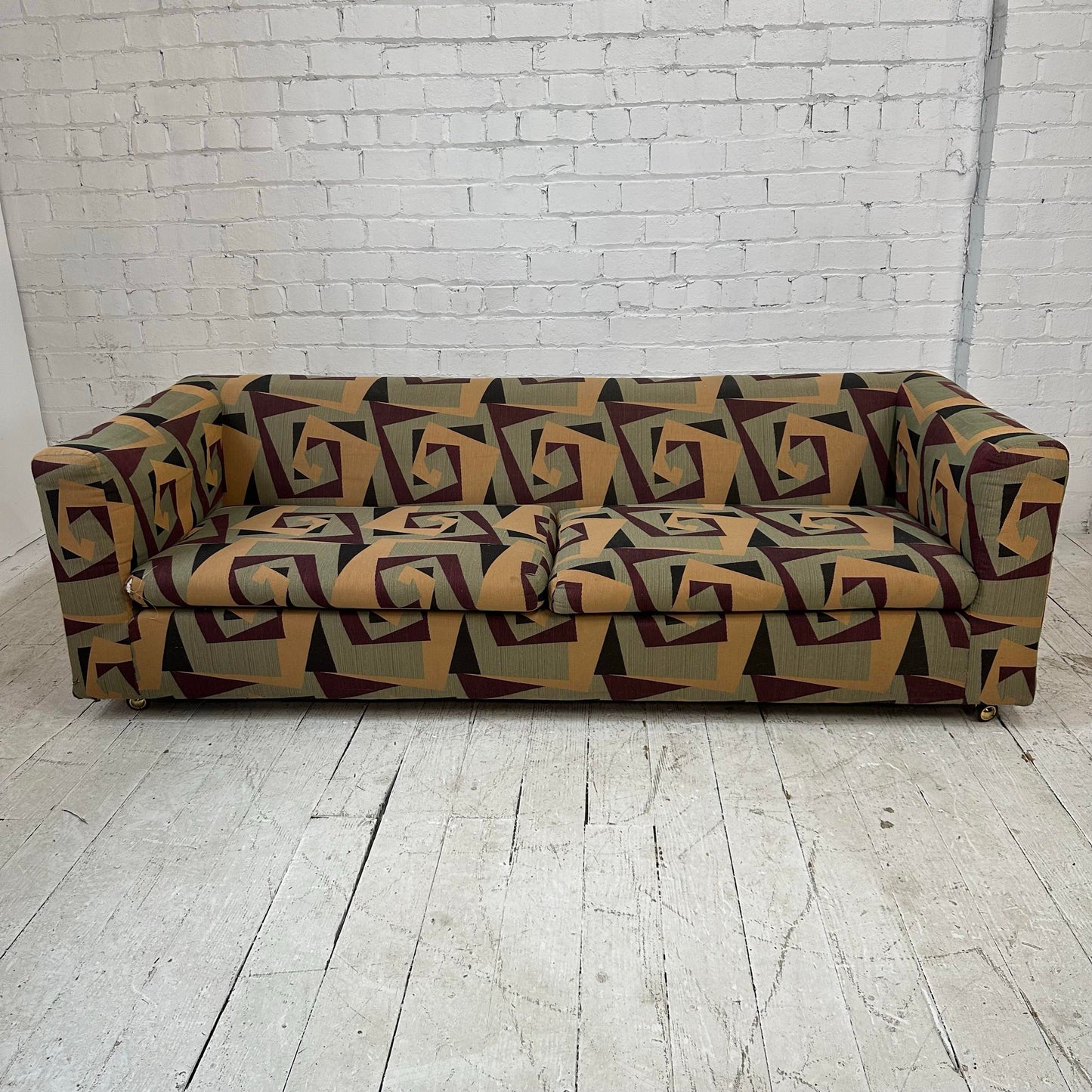 Edward Wormley for Dunbar Sofa Possibly a Jack Lenor Larsen Fabric