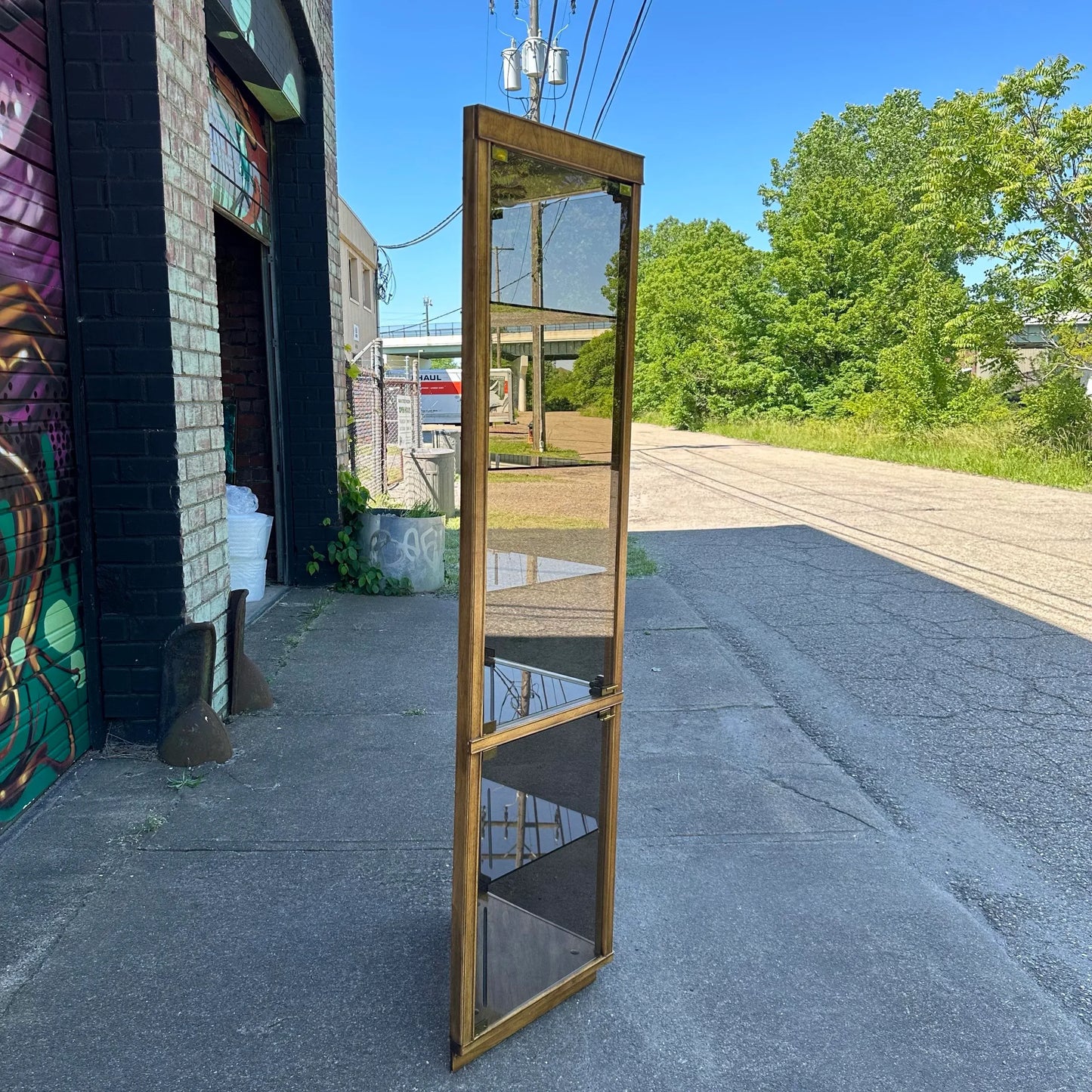 Drexel Preface Glass Mirror Display Cabinet